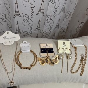 🔥Bundle Melody Ehsani Gold and Silver Butterfly Necklace Set